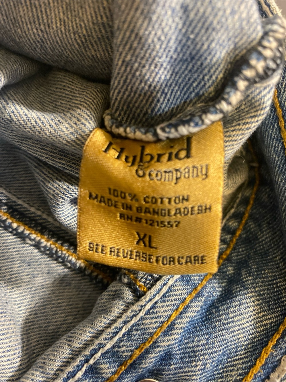 Hybrid & Company Denim Vest Women’s Sz XL Sleeveless Light Wash Trucker - Picture 4 of 6